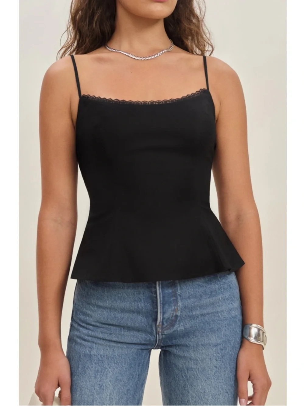 Reformation Genevieve Lace Trim Stretch Cotton Camisole New! - Picture 11 of 14